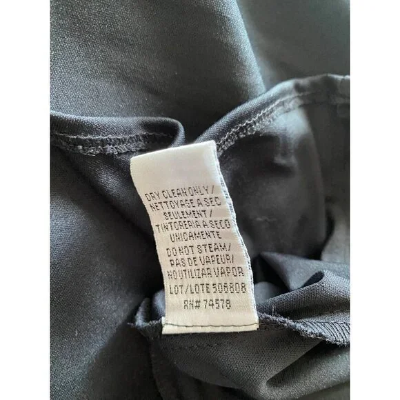 Vintage Y2K Cache Women's Black Multi Pleated Midi Dress - 6 - Picture 14 of 14